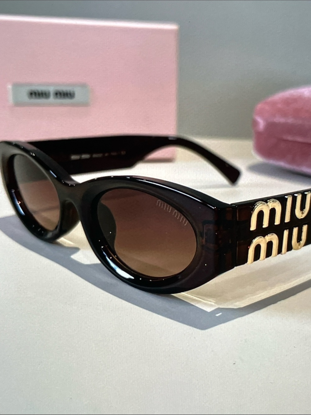 Miu Miu Logo Sunglasses Women's Luxury Shades - Picture 3 of 8